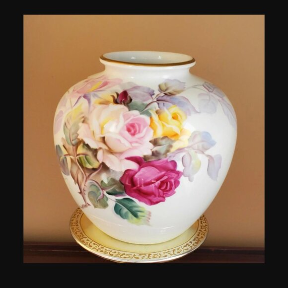 Noritake Vase Hand-Painted Porcelain, Signed S. Kimura Nippon Toki Kaisha - Picture 3 of 9